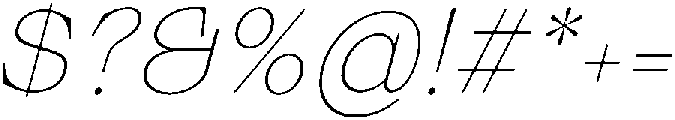 Folder Italic otf (400) Font OTHER CHARS