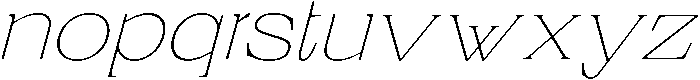 Folder Italic otf (400) Font LOWERCASE
