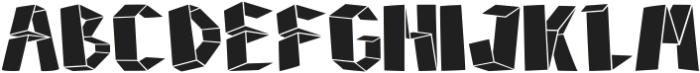 Foldgami Regular otf (400) Font UPPERCASE