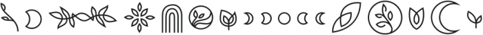 Foliar Symbols Regular otf (400) Font UPPERCASE