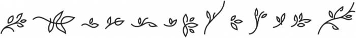 Foliar Symbols Regular otf (400) Font LOWERCASE