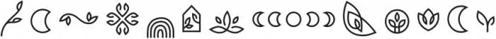 Foliar Symbols Regular otf (400) Font LOWERCASE