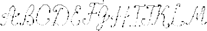 Folk Club Thirteen Regular otf (400) Font UPPERCASE