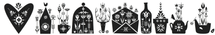 Folk Heritage Symbol Regular otf (400) Font OTHER CHARS