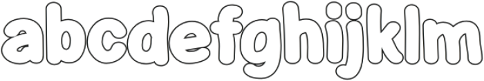 Fontoddler Heavy Outline otf (800) Font LOWERCASE