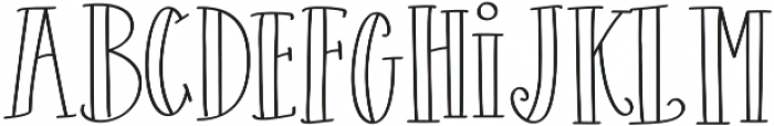 Foo-Foo Lined otf (400) Font LOWERCASE