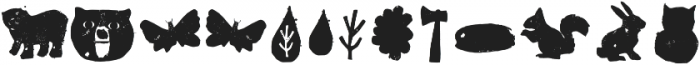 Forest two Dingbat Forest One otf (400) Font LOWERCASE