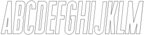 Forever Freedom Outline Italic Regular otf (400) Font UPPERCASE