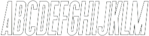 Forever Freedom Outline Italic otf (400) Font UPPERCASE