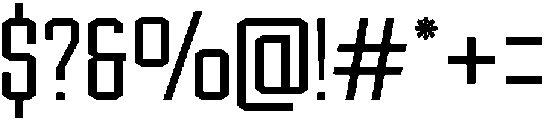 Forge Block Thin otf (100) Font OTHER CHARS
