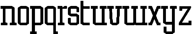 Forge Block Thin otf (100) Font LOWERCASE