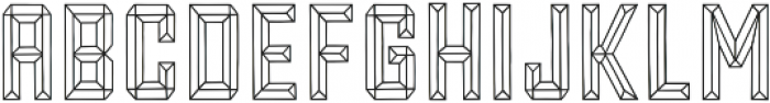 Forged Outline otf (400) Font LOWERCASE