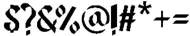 Forgore Regular otf (400) Font OTHER CHARS