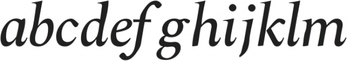 Forint Italic otf (400) Font LOWERCASE