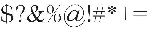 Fortela Typeface otf (400) Font OTHER CHARS