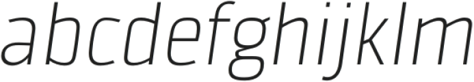Fortuita Thin Italic otf (100) Font LOWERCASE