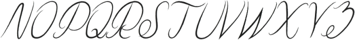 Fothem Italic otf (400) Font UPPERCASE