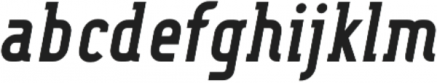 FouSerifCN Bold Italic otf (700) Font LOWERCASE