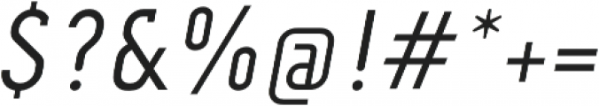 FouSerifCN Light Italic otf (300) Font OTHER CHARS
