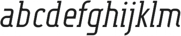 FouSerifCN Light Italic otf (300) Font LOWERCASE