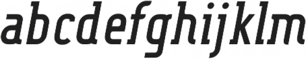 FouSerifCN Medium Italic otf (500) Font LOWERCASE