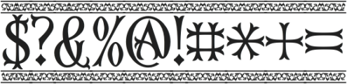 Fourth Reign Border otf (400) Font OTHER CHARS