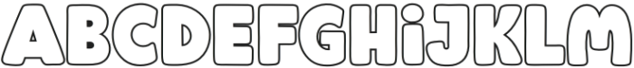 Fox Biggie Outline otf (400) Font LOWERCASE