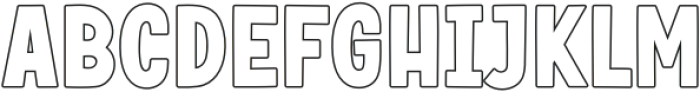 Fox Bighug Outline otf (400) Font UPPERCASE