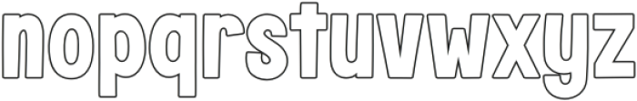 Fox Bighug Outline otf (400) Font LOWERCASE