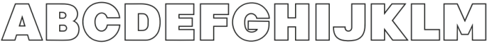 Fox Blimpo Outline otf (400) Font UPPERCASE
