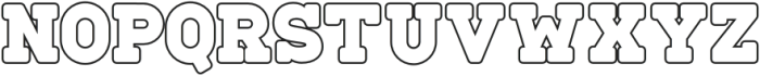 Fox Brick Outline otf (400) Font UPPERCASE