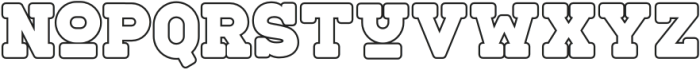 Fox Brick Outline otf (400) Font LOWERCASE
