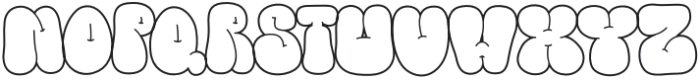 Fox Cherish Outline otf (400) Font LOWERCASE