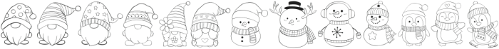 Fox Christmas Doodle Regular ttf (400) Font LOWERCASE