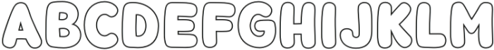 Fox Chubby Outline otf (400) Font UPPERCASE
