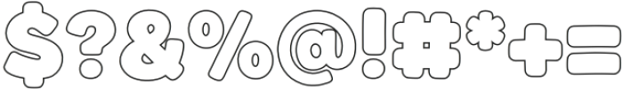 Fox Chunky Outline otf (400) Font OTHER CHARS
