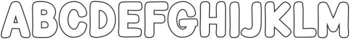 Fox Diego Outline otf (400) Font UPPERCASE