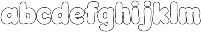 Fox Fluffy Outline otf (400) Font LOWERCASE