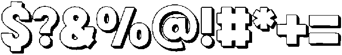Fox Fresh 3D otf (400) Font OTHER CHARS