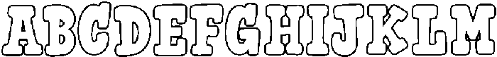 Fox Gabriel Outline Outline otf (400) Font UPPERCASE