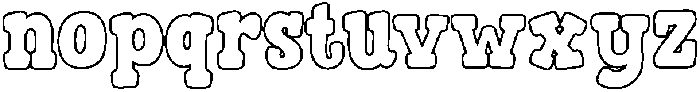 Fox Gabriel Outline Outline otf (400) Font LOWERCASE