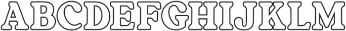 Fox Galloria Outline otf (400) Font UPPERCASE