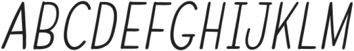 Fox Genius Thin Slant otf (100) Font UPPERCASE