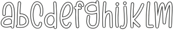 Fox Honey Outline Regular otf (400) Font LOWERCASE