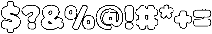 Fox Jumbo Outline otf (400) Font OTHER CHARS
