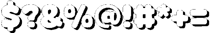 Fox Jumbo Shadow otf (400) Font OTHER CHARS