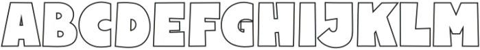 Fox Koolie Outline otf (400) Font UPPERCASE