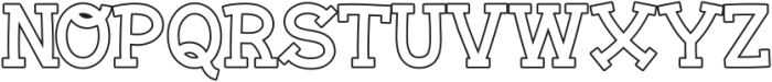 Fox Korbin Outline ttf (400) Font UPPERCASE