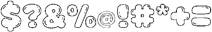 Fox Orbit Bubble Outline otf (400) Font OTHER CHARS