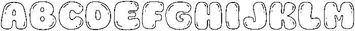 Fox Orbit Bubble Outline otf (400) Font UPPERCASE